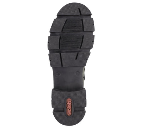 Cizme casual, dama, RIEKER, TEX ANTISTRESS, Y7190-54 verde, piele ecologica