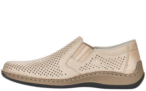 Pantofi casual, barbati, RIEKER, ANTISTRESS, 05297-60 bej, piele naturala