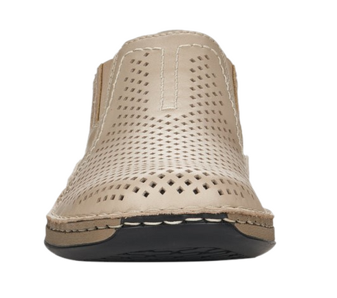 Pantofi casual, barbati, RIEKER, ANTISTRESS, 05297-60 bej, piele naturala