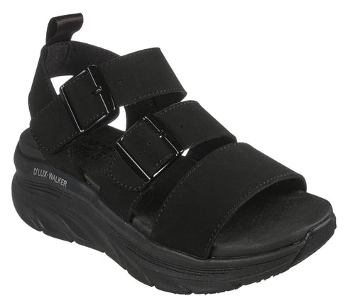 Sandale sport, dama, SKECHERS D'LUX WALKER RETRO COSMOS, 119234-BBK negru, textil