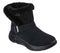Ghete sport, dama, SKECHERS Arch Fit Go Walk True Embrace 144422-BBK negru, piele intoarsa