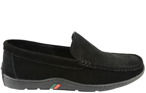  Pantofi casual, barbati, OTTER, V620008D-01 negru, piele intoarsa
