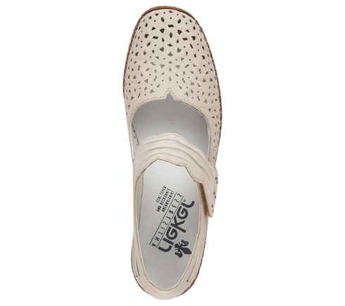 Pantofi casual, dama, RIEKER, ANTISTRESS, 41399-60 bej, piele naturala