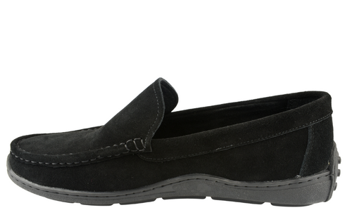  Pantofi casual, barbati, OTTER, V620008D-01 negru, piele intoarsa