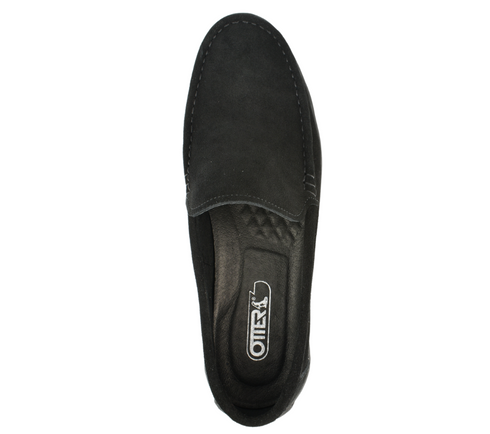  Pantofi casual, barbati, OTTER, V620008D-01 negru, piele intoarsa