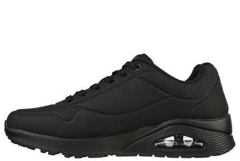 Pantofi sport, barbati, SKECHERS Uno Stand On Air, 52458-BBK negru, piele ecologica