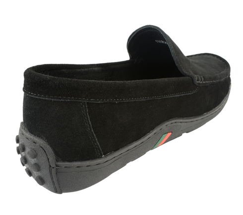  Pantofi casual, barbati, OTTER, V620008D-01 negru, piele intoarsa
