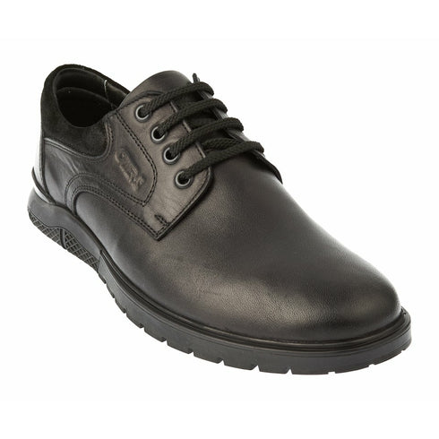 Pantofi casual, barbati, OTTER, 555, negru, piele naturala