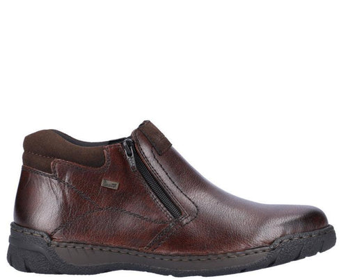 Ghete casual, barbati, RIEKER, TEX ANTISTRESS, B0392-25 maro, piele naturala