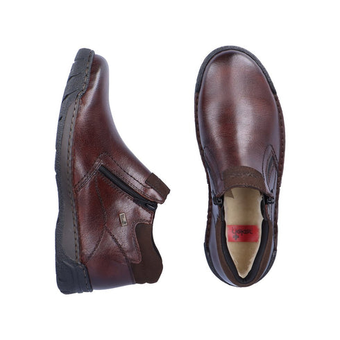 Ghete casual, barbati, RIEKER, TEX ANTISTRESS, B0392-25 maro, piele naturala