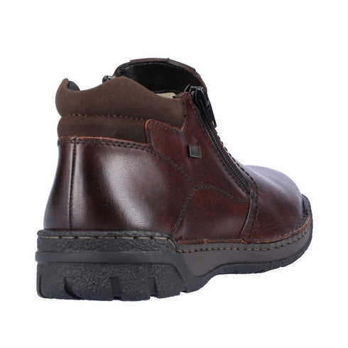 Ghete casual, barbati, RIEKER, TEX ANTISTRESS, B0392-25 maro, piele naturala