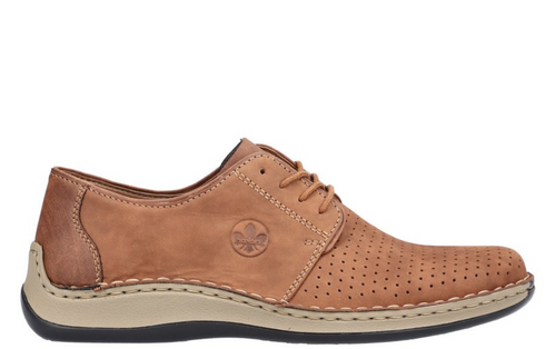 Pantofi casual, barbati, RIEKER, ANTISTRESS, 05226-24 maro, piele ecologica