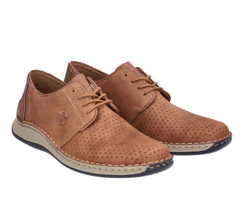 Pantofi casual, barbati, RIEKER, ANTISTRESS, 05226-24 maro, piele ecologica