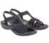 Sandale casual, dama, RIEKER, ANTISTRESS, 60806-00 negru, piele ecologica