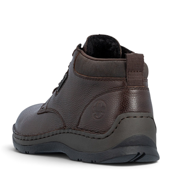 ada-shoes.ro Rieker brown leather ankle boots with riekerTEX membrane and Antistress sole, rear view