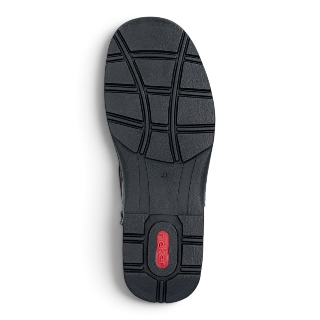 Black anti-slip sole of a Rieker men&