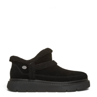 ada-shoes.ro Skechers Keepsakes Lite black suede slip-in ankle boot with faux fur trim and thick platform sole