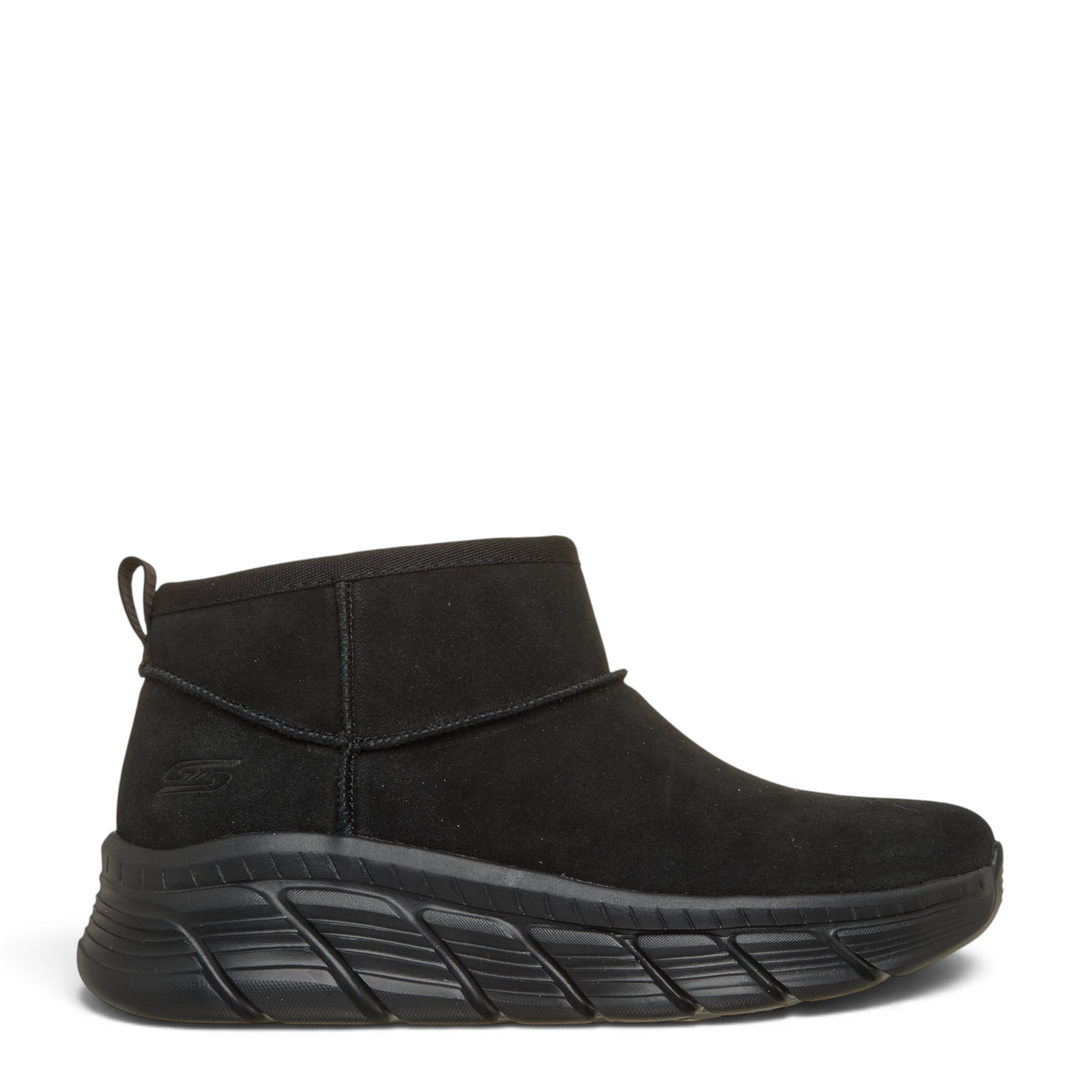 ada-shoes.ro Skechers BOBS B Flex Hi black suede mid-top slip-on boots with memory foam and flexible sole