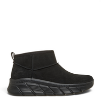 ada-shoes.ro Skechers BOBS B Flex Hi black suede mid-top slip-on boots with memory foam and flexible sole