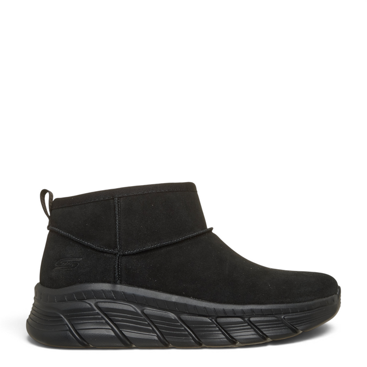 ada-shoes.ro Skechers BOBS B Flex Hi black suede mid-top slip-on boots with memory foam and flexible sole