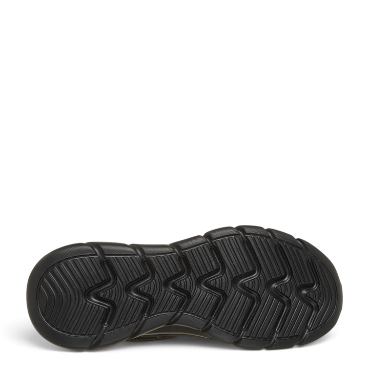 ada-shoes.ro Skechers BOBS B Flex Hi black slip-on boot showing the flexible synthetic treaded outsole