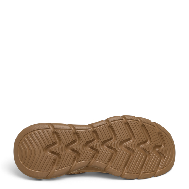 ada-shoes.ro Skechers Bobs B Flex Hi brown rubber sneaker outsole with textured chevron traction pattern