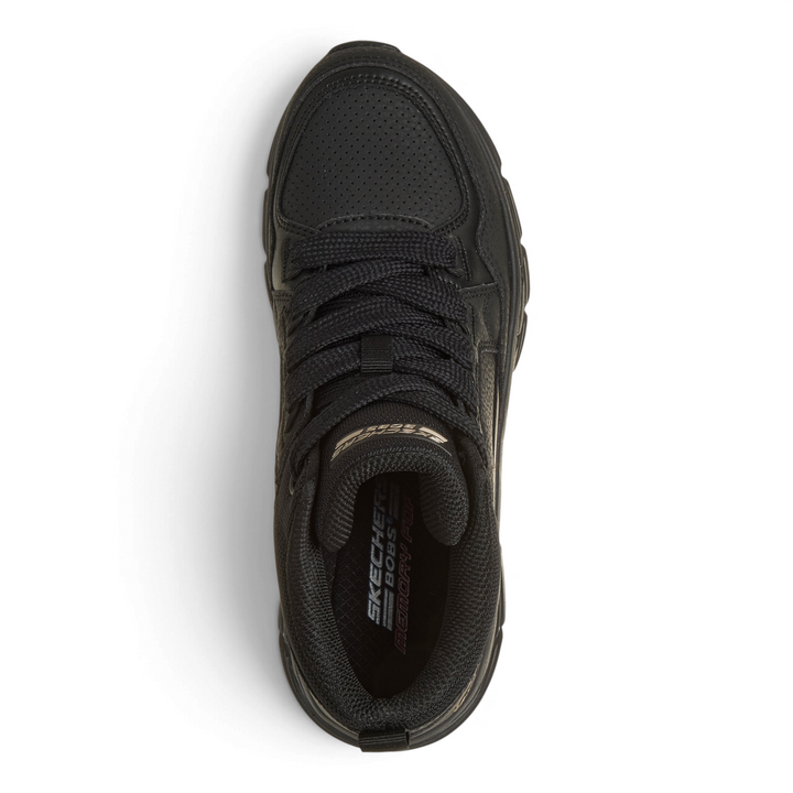 ada-shoes.ro Skechers mid-top black sneakers with Memory Foam insoles and textured synthetic leather upper