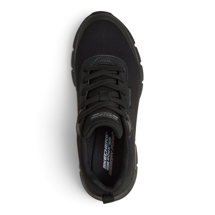 ada-shoes.ro Skechers Bobs B Flex Rainy black mesh sneaker with memory foam insole, top-down view.
