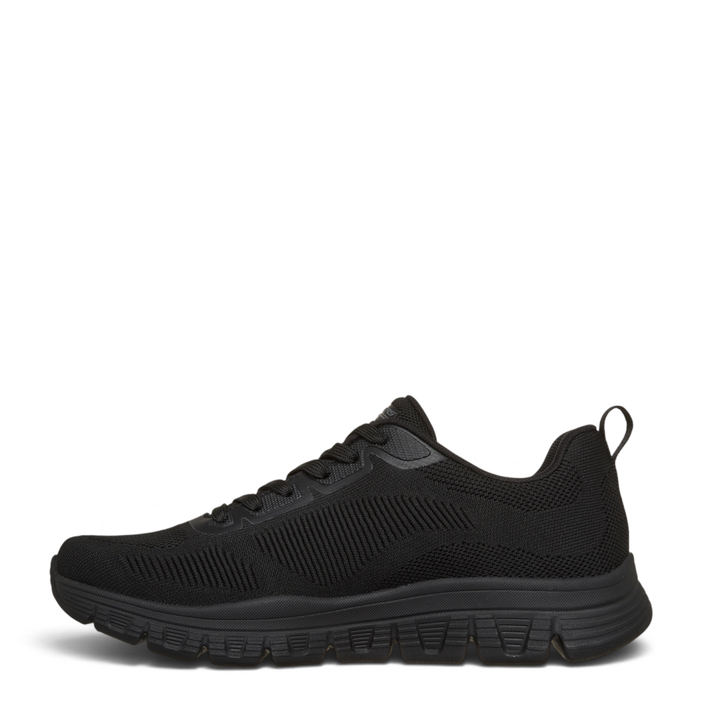 ada-shoes.ro Skechers Bobs B Lite black lightweight knit sneakers with a cushioned sole and lace-up closure