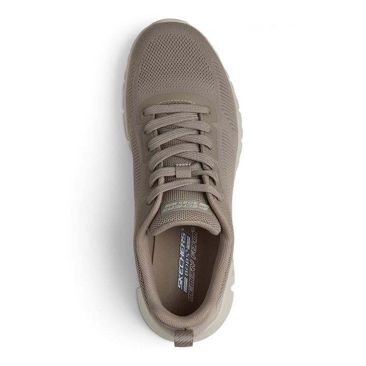 ada-shoes.ro Skechers Bobs B Lite taupe mesh sneakers with memory foam insoles, top-down view