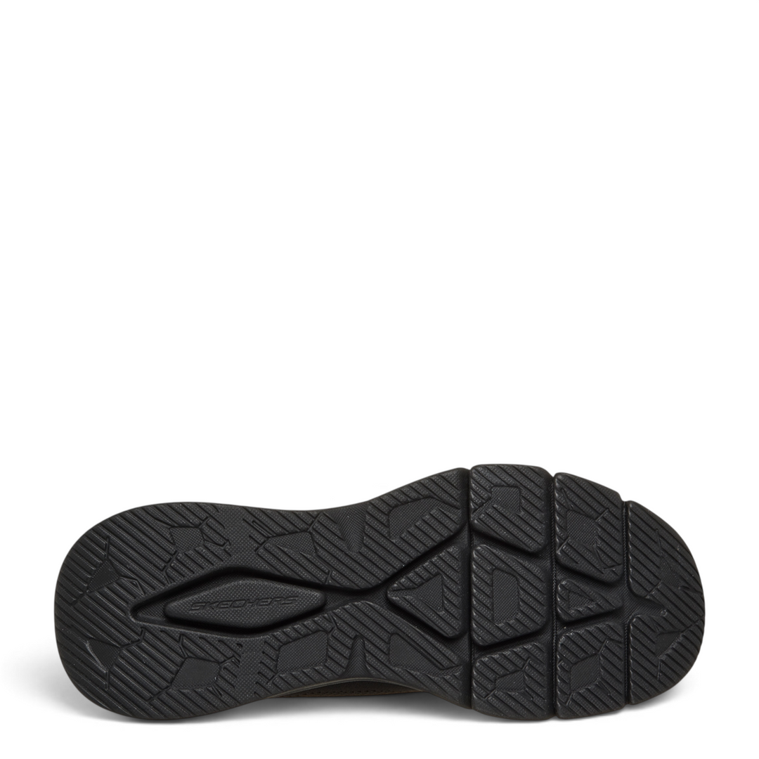 Black rubber outsole of Skechers Bobs Arch Fit 118460-BBK sneakers from ada-shoes.ro with textured grip pattern