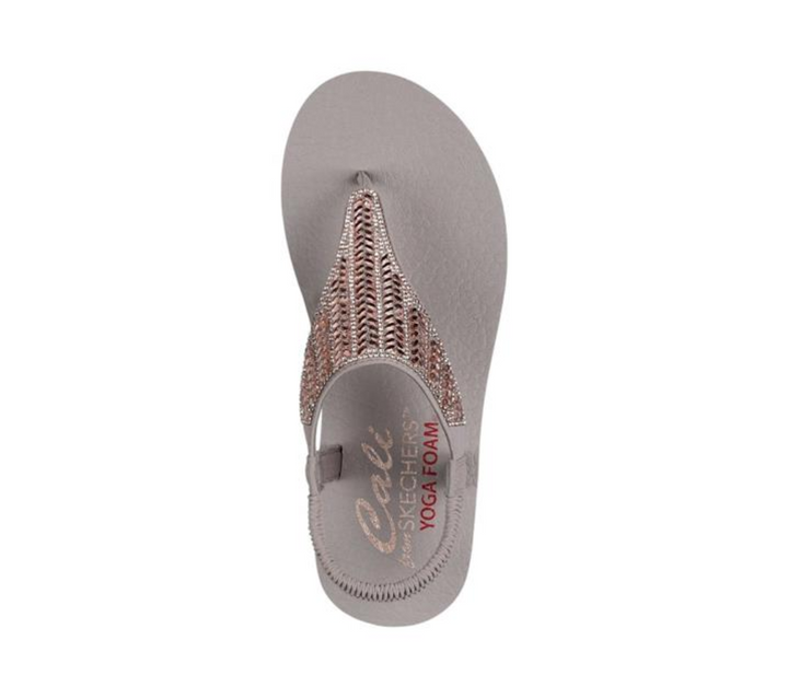 Slapi Dama Skechers Meditation Glamorous Muse, 119774-tpe Gri, Textil
