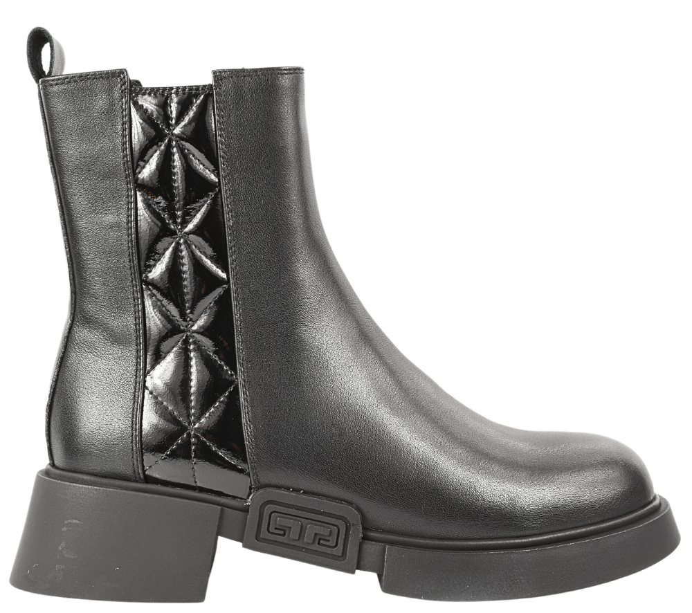 Bocanci casual, dama, EPICA, YA50021A negru, piele naturala