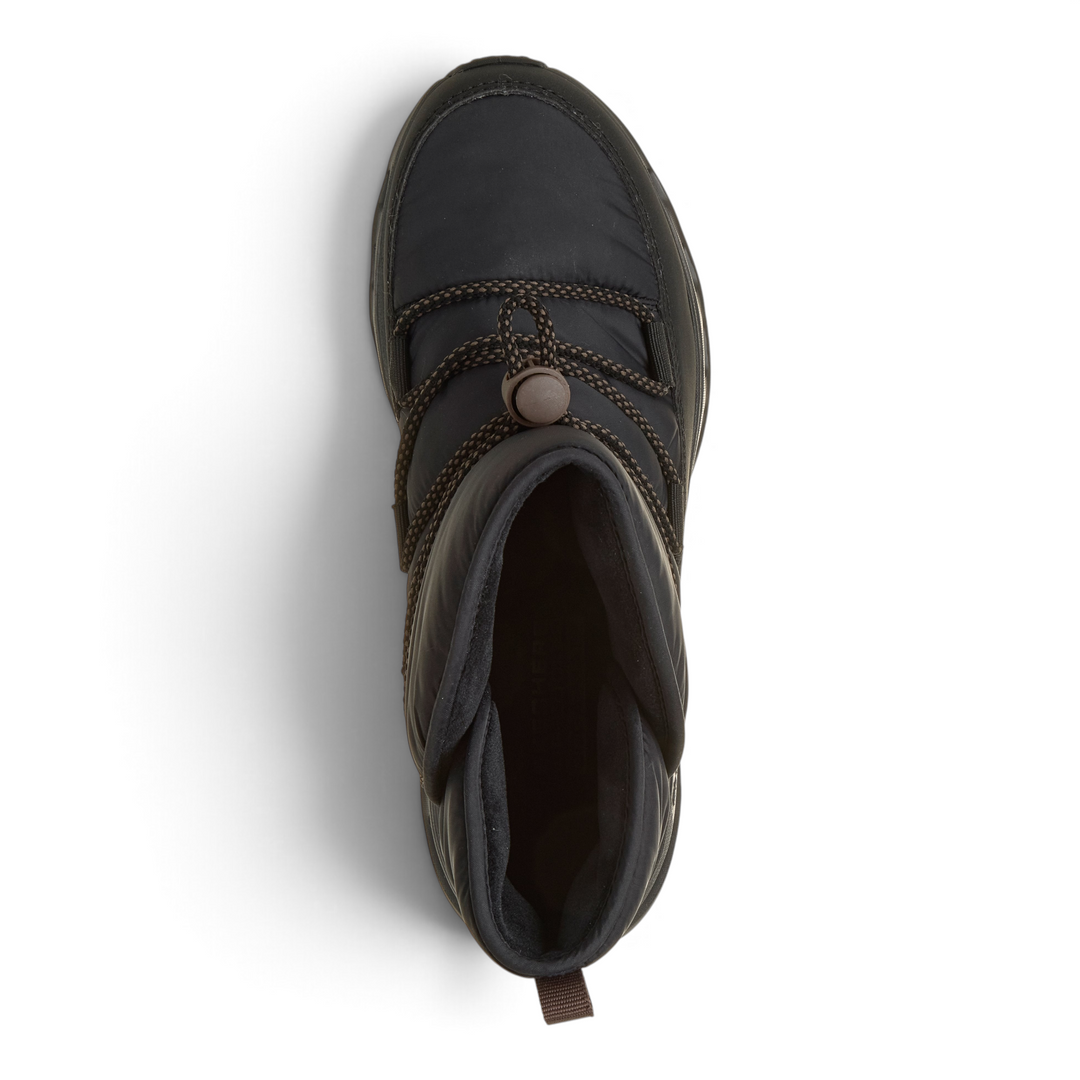 ada-shoes.ro Skechers Glide Step black puffer winter boot with toggle lock closure and memory foam insole