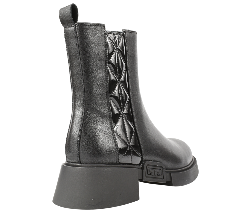 Bocanci casual, dama, EPICA, YA50021A negru, piele naturala