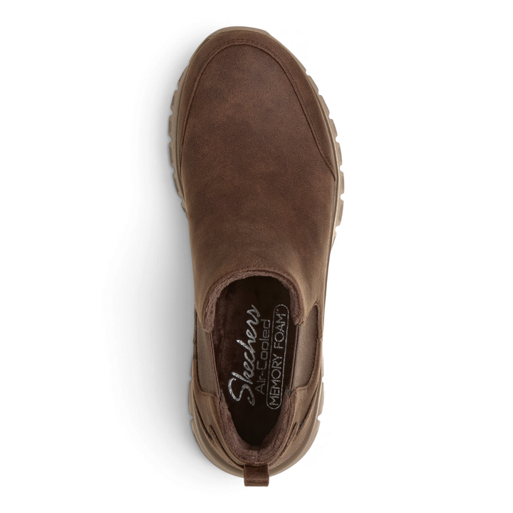 ada-shoes.ro Skechers Synergy Chelsea boots in chocolate brown synthetic leather with Memory Foam cushioned insole