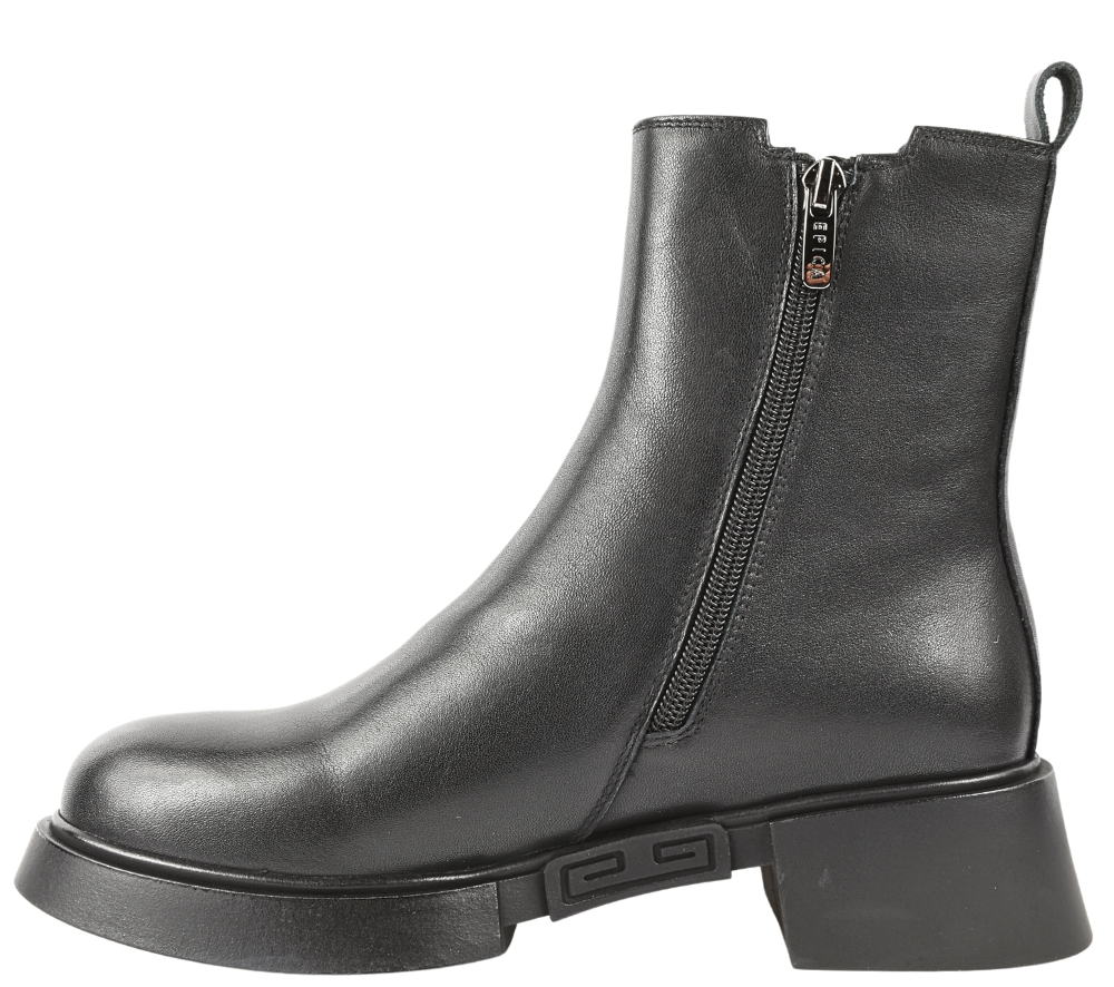 Bocanci casual, dama, EPICA, YA50021A negru, piele naturala