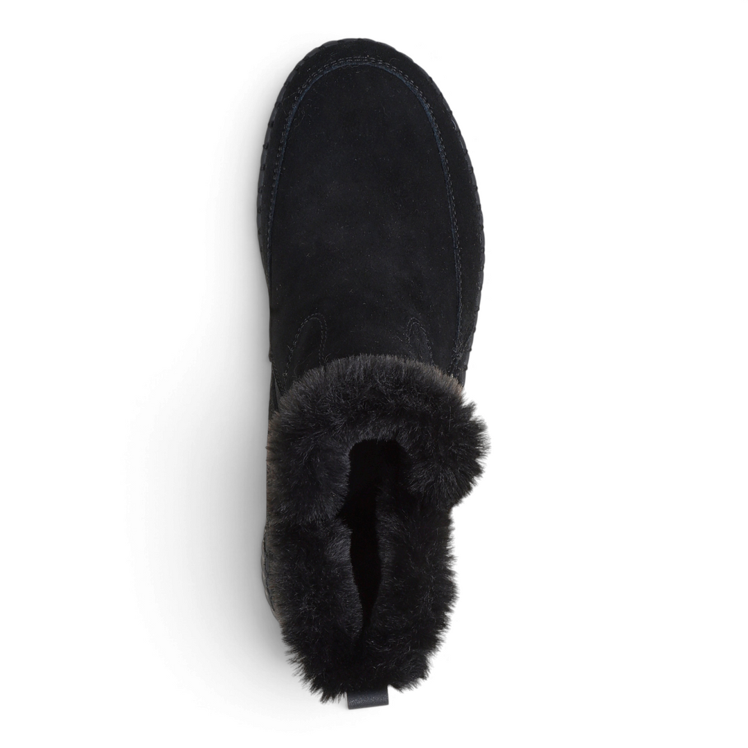 ada-shoes.ro Skechers Keeping Sweet black suede winter boots with faux fur collar and side zipper, top view