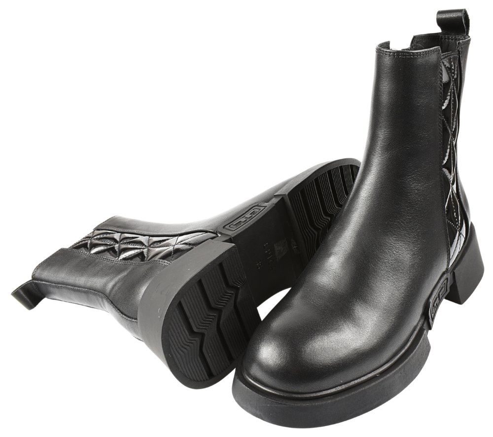 Bocanci casual, dama, EPICA, YA50021A negru, piele naturala