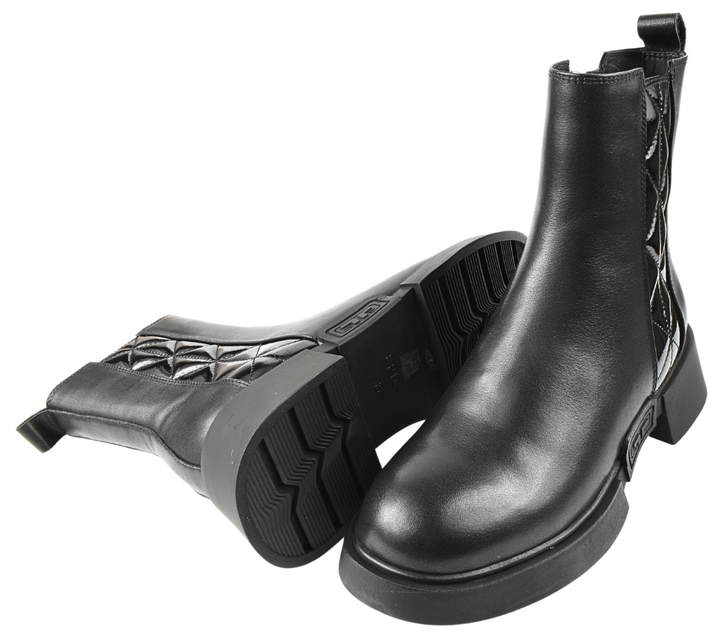Bocanci casual, dama, EPICA, YA50021A negru, piele naturala
