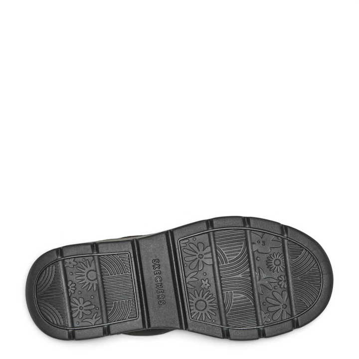 ada-shoes.ro Skechers Keepsakes black shoe outsole with floral tread pattern and Resagrip technology for traction