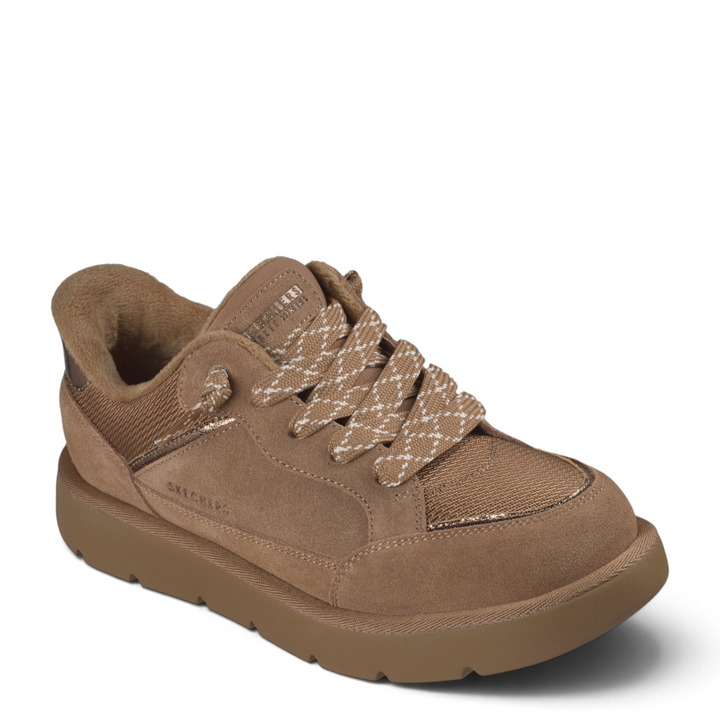 ada-shoes.ro Skechers Keepsakes Cozy chestnut suede slip-in sneakers with chenille lining and memory foam insoles