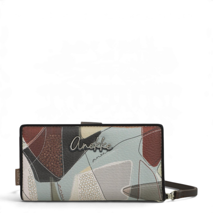 ada-shoes.ro Anekke casual wallet in faux leather with abstract geometric print and detachable wrist strap