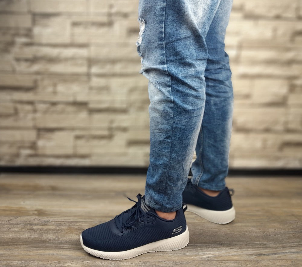 Pantofi barbati SKECHERS SQUAD 232290-NVY bleumarin - ada-shoes.ro SKECHERS PANTOF ada-shoes.ro