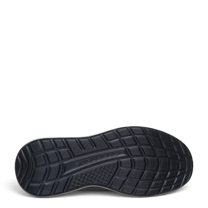 ada-shoes.ro Skechers Sterling Rogan black casual boot rubber outsole with textured grip pattern