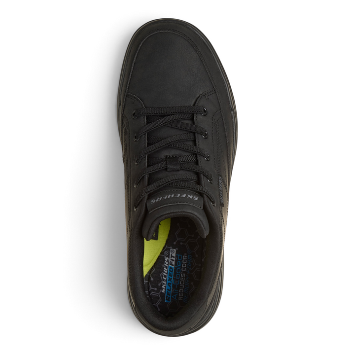 ada-shoes.ro Skechers Sterling Cedrick black sneakers with elastic laces and memory foam insole, top view