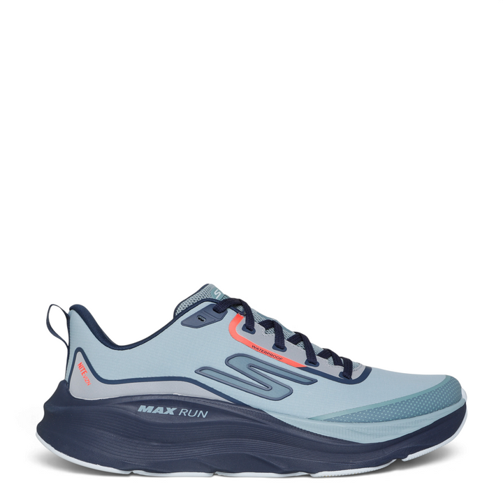 ada-shoes.ro Skechers Go Run Max Cushioning Premier 2.0 waterproof running shoes in slate blue with orange accents