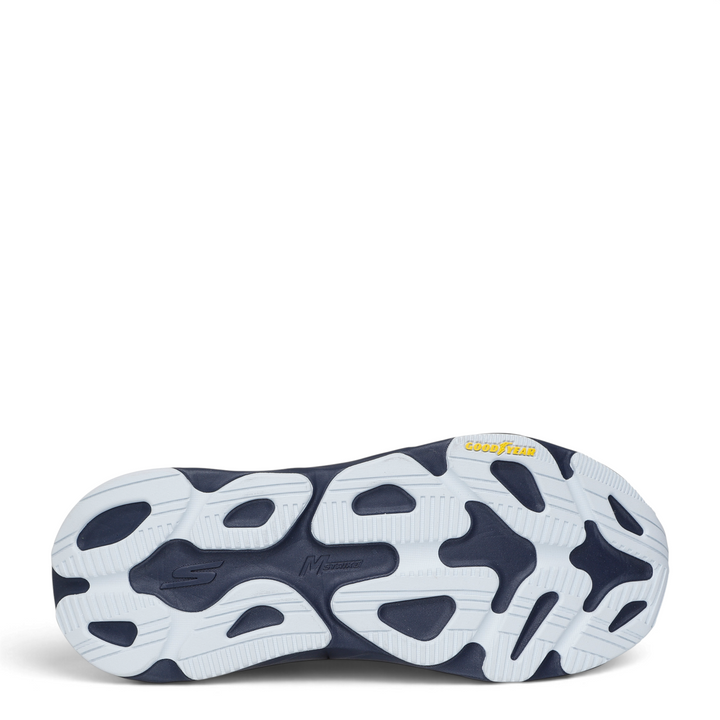 ada-shoes.ro Skechers Go Run Max Cushioning running shoe outsole in slate blue and white with Goodyear rubber tread