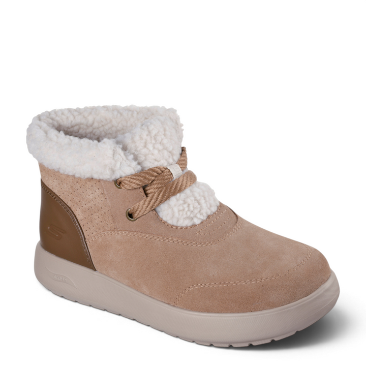 ada-shoes.ro Skechers Go Walk Horizon chestnut suede chukka boot with sherpa lining and thick comfortable sole