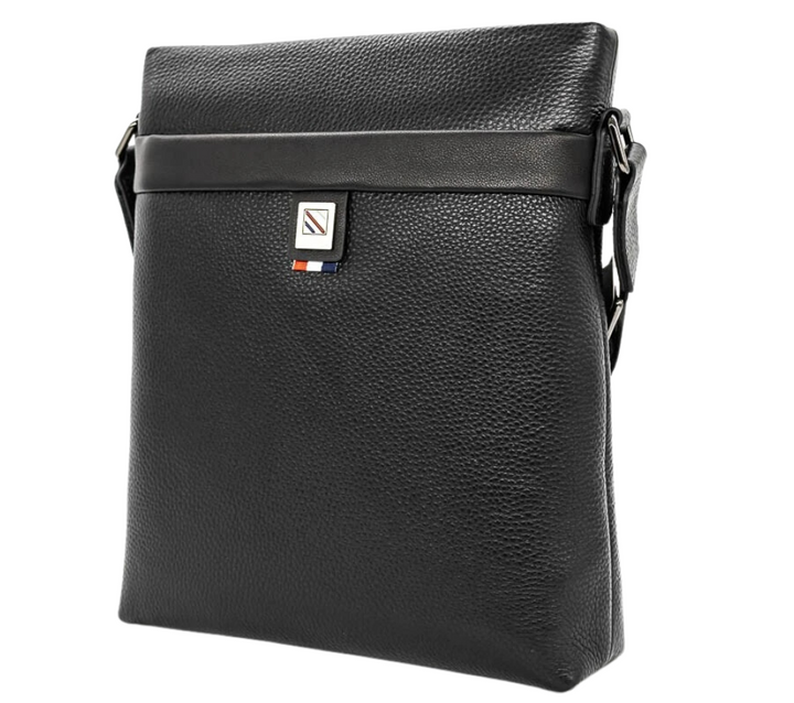 Borseta casual, barbati, ADA SHOES C1000, negru, piele naturala